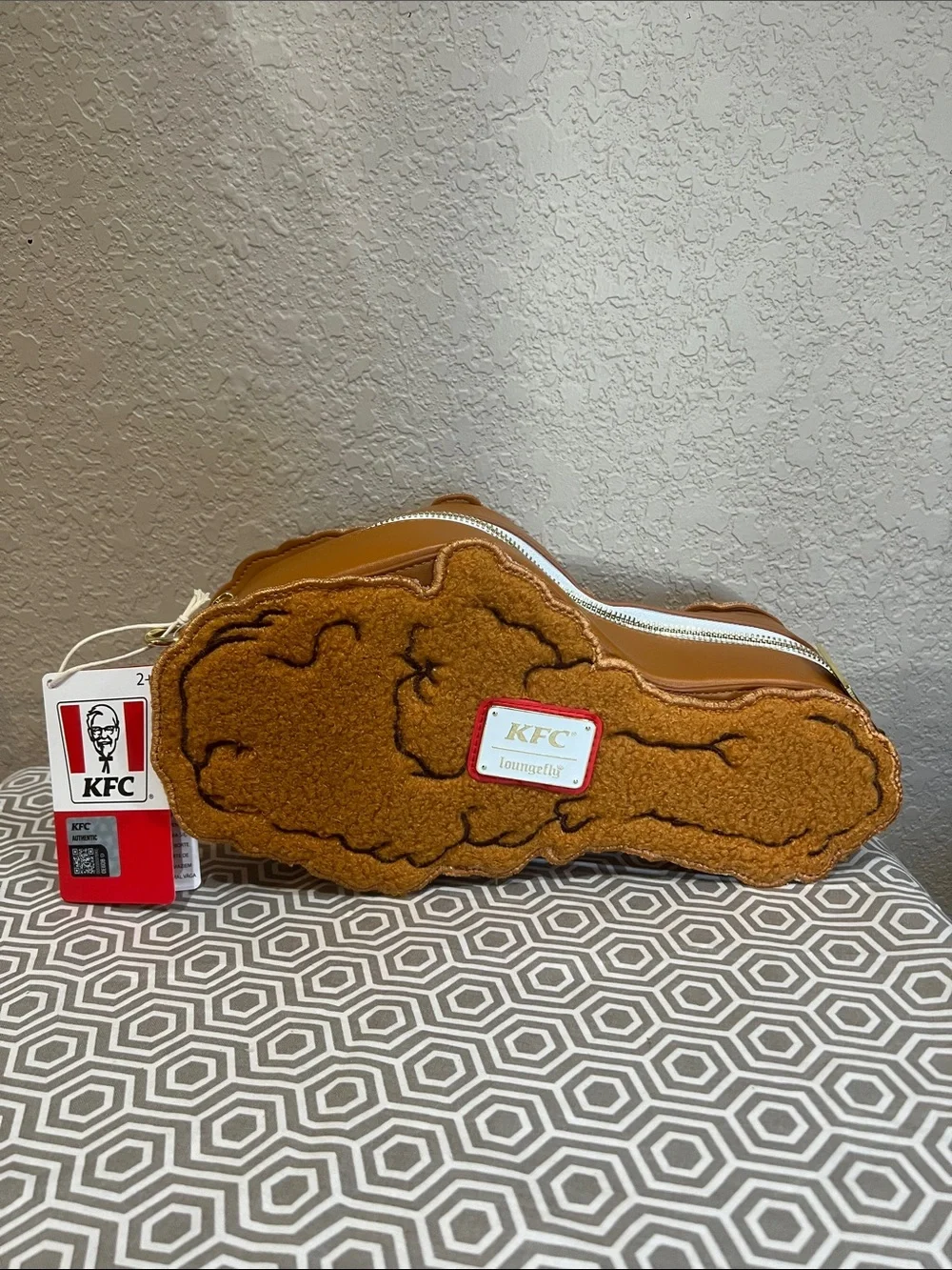 Loungefly KFC Fried Chicken Brown Crossbody Bag